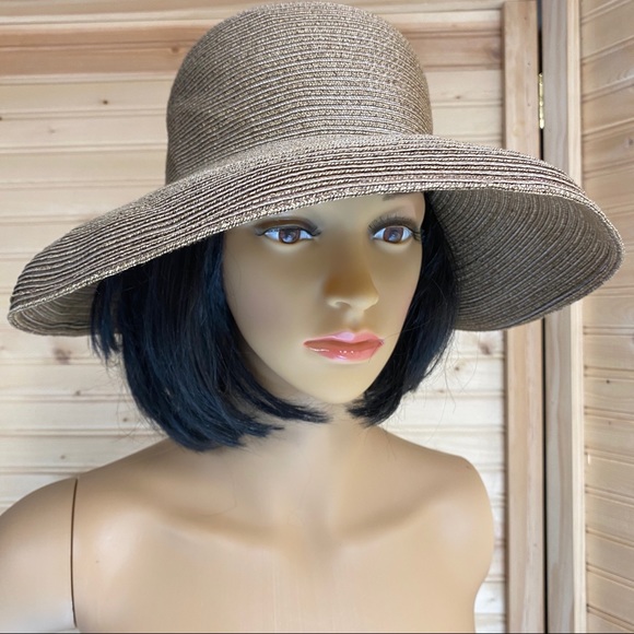 M. David Accessories Vintage Floppy Straw Beach Hat By M David